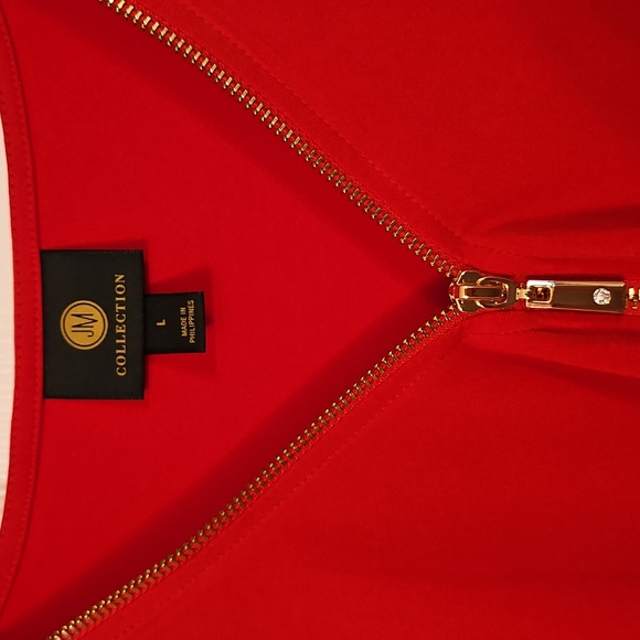 Red Long Sleeved Top, Size Large - Picture 2 of 5